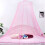 (Pink) Bed Net Mosquito Curtains Canopy Round Insect Reject Net Netting Dome Bed Tent 1