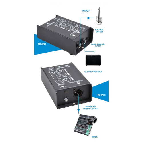 Passive Impedance Converter DI Effects Audio Isolator Passive DI Box DI BOX Box 2