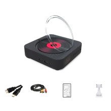 VCD CD DVD Multifunctional Audio Music Player Speaker FM Radio Wall Mounted AUX Jack with Remote Control(EU) D