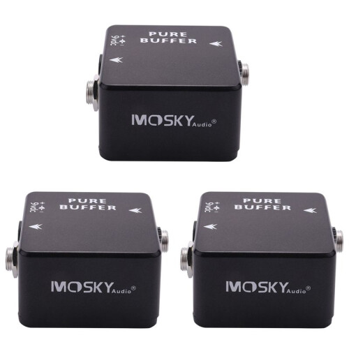 3X MOSKY PURE BUFFER Gitarrpedalbuffert Gitarreffektpedal Full Metal Shell Gitarrdelar och Tillbehör 1