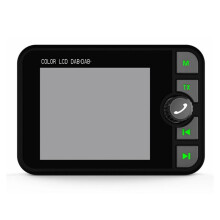 Adaptador de Rádio Digital DAB/DAB+ para Carro com LCD de 2,4 Polegadas, Transmissor FM Compatível com , Chamadas Viva-Voz para Carros