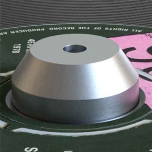 2 Peça Adaptador de Cúpula de Disco de Vinil Universal 45 RPM Acessórios de Alumínio para Toca-Discos de Vinil de 7 Polegadas EP 2