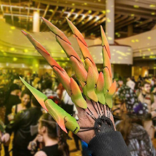 (Left hand) Plastic Halloween Hand Model Halloween Decoration Halloween Finger Extensions 2