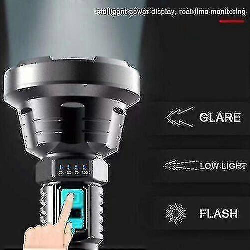 1200000lm Led Flashlight Super Bright Torch Usb Rechargeable Lamp High Powered 1