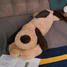 (brown, 100cm) 100/130/150CM Huge Soft Body Long Dog Plush Pillow Stuffed Animal Home Decoration Sofa Cushion Children Girl Holiday Gift Toys