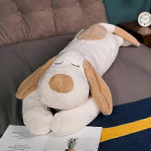 (white, 130cm) 100/130/150CM Huge Soft Body Long Dog Plush Pillow Stuffed Animal Home Decoration Sofa Cushion Children Girl Holiday Gift Toys