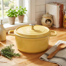 2.75 L Enameled Dutch Oven with Dual Handles and Lid