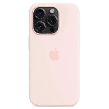 (Pink) u200bFor iPhone 15 Pro Silicone Phone Case with MagSafe Compatible Protective Cover AABA