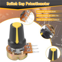 5 Piece 100K Ohm 3 Terminals Linear Taper Rotary Audio B Type Potentiometer Pot