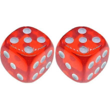 6 Sided Dice Set Dice Rounded Translucent Color Dice Board Game Teaching Math Dice Set (10 Pieces Red)