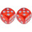 6 Sided Dice Set Dice Rounded Translucent Color Dice Board Game Teaching Math Dice Set (10 Pieces Red) 1