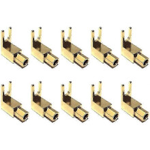 Right Angle Spade Fork & Binding Post - 4mm Banana Plug Socket - Spade Fork Connector for Speaker & Power & Amp(10 Pack) XKS