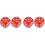 6 Sided Dice Set Dice Rounded Translucent Color Dice Board Game Teaching Math Dice Set (10 Pieces Red) 4