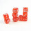 6 Sided Dice Set Dice Rounded Translucent Color Dice Board Game Teaching Math Dice Set (10 Pieces Red) 2