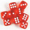 6 Sided Dice Set Dice Rounded Translucent Color Dice Board Game Teaching Math Dice Set (10 Pieces Red) 3