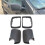Car Black Rearview Mirror Cover Shell Side Mirror Caps with Frame Replacement for  E53 X5 2000-2006 7