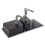 Living And Home Double Bowl Quartz Resin Composite Kitchen Sink with Waste Kit 4