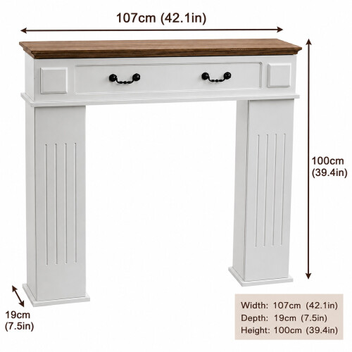 Gr8 Home Wood Fireplace Surround with 3 Cupboards 2