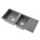 Living And Home Double Bowl Quartz Resin Composite Kitchen Sink with Waste Kit, Graphite Grey 2