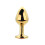 Toosh Gold Metal Butt Plug Medium Red Stone 1