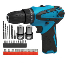 Electric Drill Screwdriver with 2PCS 3.0Ah Battery