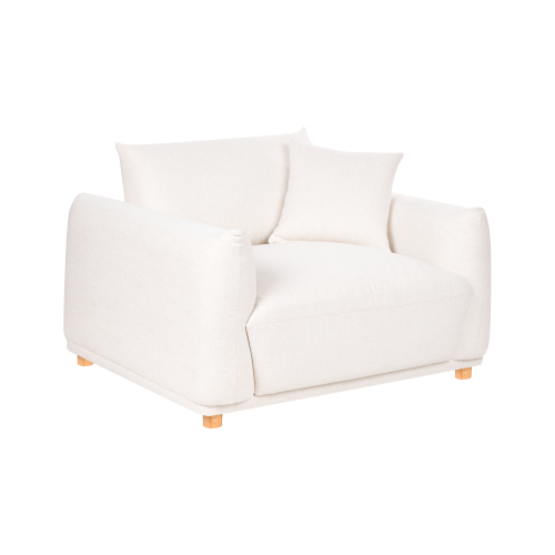 Beliani Armchair JUBEK Fabric Off-White