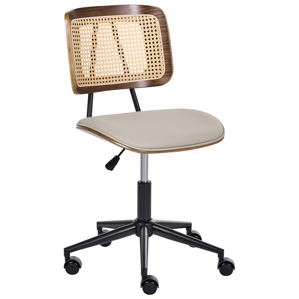 Beliani Desk Chair Ardo Faux Leather Taupe