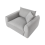 Beliani Armchair JUBEK Fabric Light Grey 6