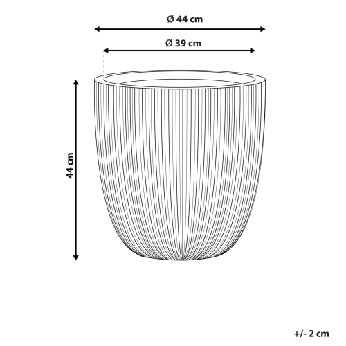 Beliani Plant Pot CHIOS 44 cm Black 2