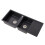 Living And Home Double Bowl Quartz Resin Composite Kitchen Sink with Waste Kit, Black 2