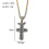 (Silver) Cross necklace, hip-hop full diamond Cactus.Jack pendant 2