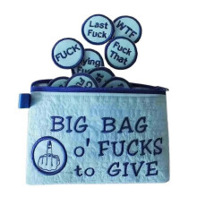 (Blue) Letter Printed Hand Bag Funny Novelty Portable Storage Bag Great Present Idea-Good