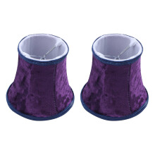 2X E14 Paralume Fatto A Mano per Lampada da Parete Moderna Stile Europeo, Lampada di Cristallo Viola Scuro