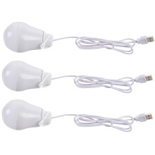 3X DC5V Lampada USB A 5W LED Lampada Portatile Bianca per Laptop Da Esterno (Bianco)