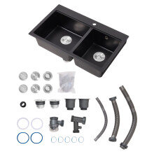 Modern Quartz Resin Composite Kitchen Sink with Waste Kit