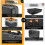 fireproof file organizer with lock, hard-shell case for documents, 13 accordion files 4