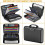 fireproof file organizer with lock, hard-shell case for documents, 13 accordion files 2