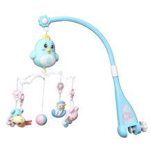 Culla Mobile Musica Multifunzionale Culla Sonaglio Crepitio Carillon Luce Notturna Ruota Neonato Letto Sonaglio Giocattoli Blu