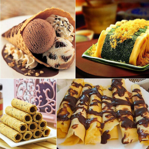 Waffle Cone Maker, Nonstick Waffle Cone Making Mold Kitchen Gas Baking Tool Mould for Home, Kitchen, Restaurant 18cm 1