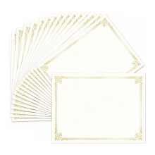 50 Sheets Gold Foil Border Certificate Paper, A4 for Printing, Diploma Paper, Award, Document Cardstock Paper