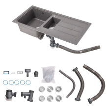 Modern Quartz Resin Composite Kitchen Sink with Waste Kit