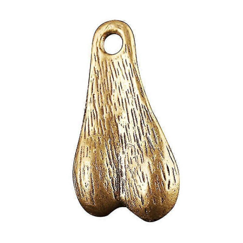 Solid Brass Men Testicles Pendant for Keychain Trendy Balls Keyring 2