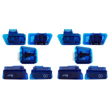 10x Interruptor de Señal de de Motocicleta Botón de Bocina de Luz Lejana Y Cercana para Dio Af17 Af18 Azul