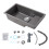 Living And Home Modern Quartz Resin Composite Kitchen Sink with Waste Kit 1