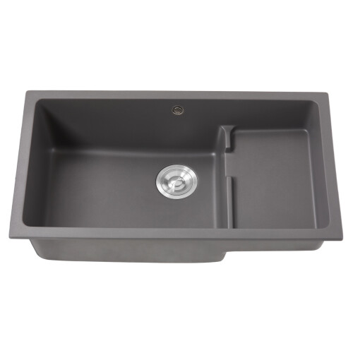 Living And Home Modern Quartz Resin Composite Kitchen Sink with Waste Kit 1