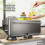 (White)Space Aluminum Wall Mount Organizer For Kitchen Utensils And Personal Care Items 3