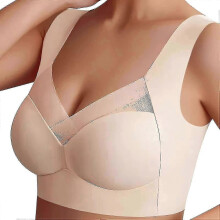 (2XL, Skin color) Comfortable Wirefree Shaper Bra For Women,push Up Seamless Sports Bras Plus Size