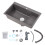 Living And Home Modern Quartz Resin Composite Kitchen Sink with Waste Kit 1