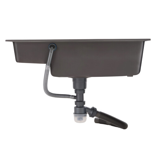 Living And Home Modern Quartz Resin Composite Kitchen Sink with Waste Kit 2
