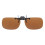 5X Unisex Dark Brown Rectangle Flip  Clip  Polarized Sunglasses 3